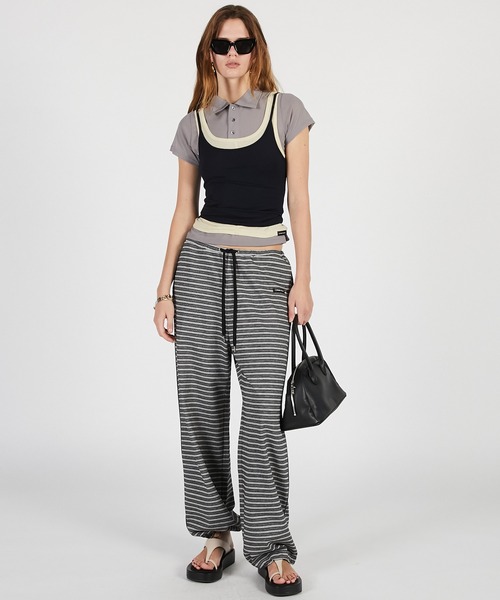 PRANK PROJECT（プランクプロジェクト）の「【2026Summer Pre-Order】レイヤードポロシャツ / Layered Polo Shirt（Tシャツ/カットソー・レディース・グレー/ブラック・FREE）」の5枚目の写真