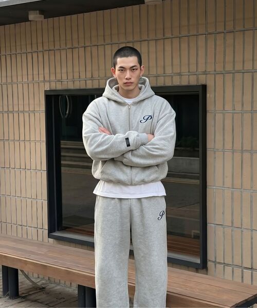 PHERMENON(フェルメノン)の「オーバーサイズクロップスウェット2ウェイフードジップアップ - ブラック(ジャージ・メンズ・ブラック・1/2/3)」の8枚目の写真
