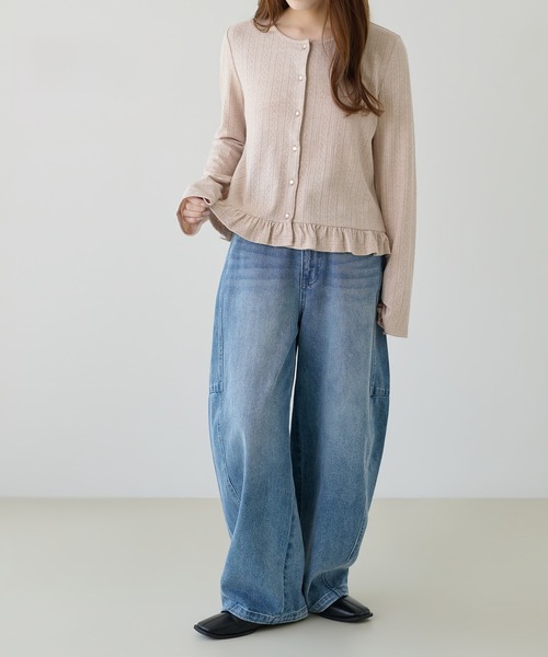 apres jour clair（アプレジュールクレア）の「【apres jour clair】フリルデザインカーディガン（Tシャツ/カットソー・レディース・ネイビー/アイボリー/ライトブルー/ピンクベージュ・X-LARGE/フリー）」の22枚目の写真