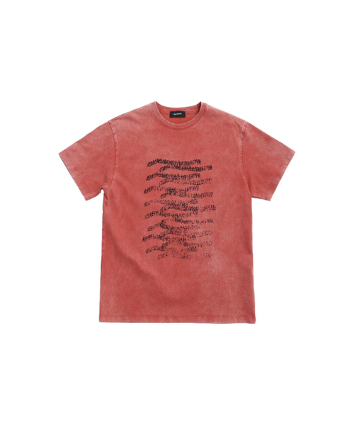 999HUMANITY(999ヒューマニティ)の「ヒューマンウェーブ ハーフTシャツ (レッド)(Tシャツ/カットソー・メンズ・その他・1(S)/2(M)/3(L))」の1枚目の写真