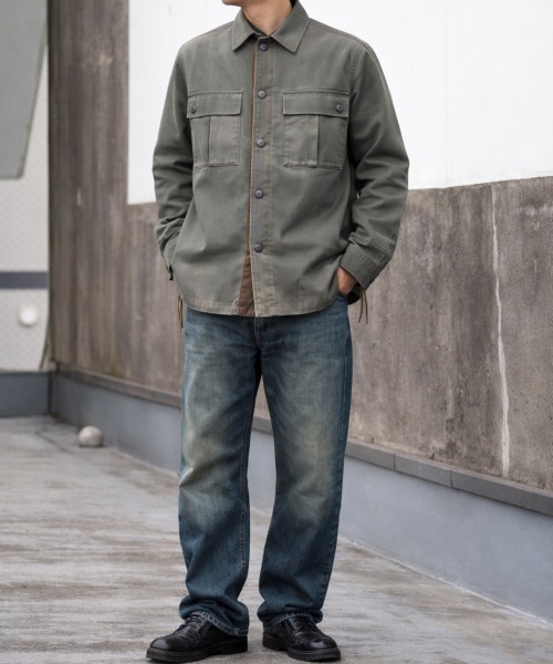 G-STAR(ジースター)の「Utility Overshirt/ウォッシュ加工ミリタリーディテールオーバーシャツジャケット(シャツ/ブラウス・メンズ・グリーン系その他・X-SMALL/SMALL/MEDIUM/LARGE/X-LARGE)」の1枚目の写真