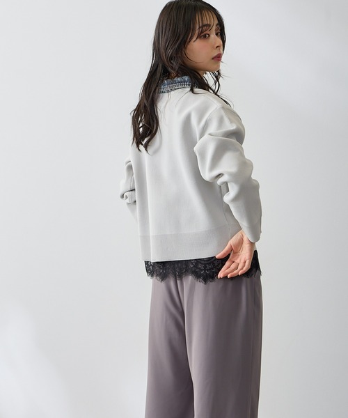 Anclear oui（アンクリアウィ）の「裾レースキャミ×イージータックパンツ（セットアップ・レディース・Black/Beige/LT.Gray・F）」の18枚目の写真