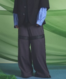 UNISEX》All-over Cut Jacquard Pattern Prime-Wide Two-tuck Pants/総