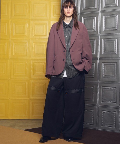 MAISON SPECIAL(メゾンスペシャル)の「《UNISEX》Inside Out Prime-Wide Zip Flight Trousers/インサイドアウトプライムワイドZIPフライトスラックス【MAISON SPECIAL/メゾンスペシャル】(その他パンツ・メンズ・チャコールグレー/ブラック/ピンク・2/1/0)」の6枚目の写真