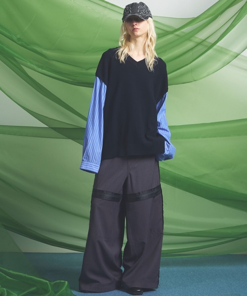 MAISON SPECIAL(メゾンスペシャル)の「《UNISEX》Inside Out Prime-Wide Zip Flight Trousers/インサイドアウトプライムワイドZIPフライトスラックス【MAISON SPECIAL/メゾンスペシャル】(その他パンツ・メンズ・チャコールグレー/ブラック/ピンク・2/1/0)」の10枚目の写真