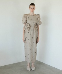 【ANDRESD】blossom frill dress 結婚式 パーティードレス オケージョンドレス お呼ばれ 二次会 成人式 同窓会