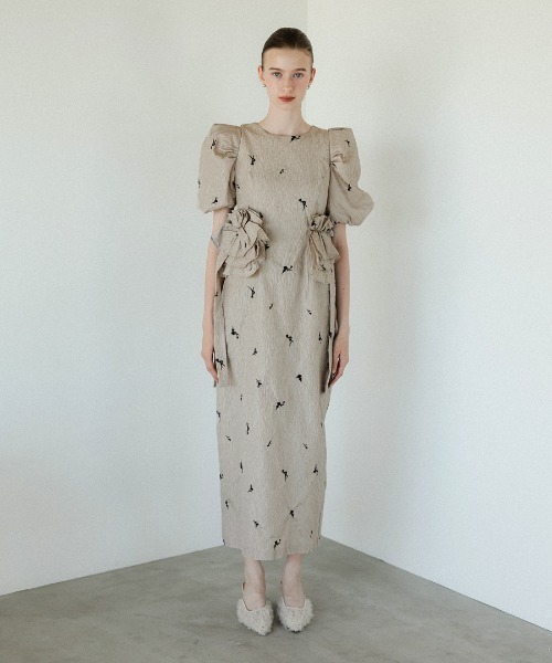 セール】【ANDRESD】blossom frill dress 結婚式 パーティードレス
