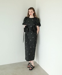 【ANDRESD】blossom frill dress 結婚式 パーティードレス オケージョンドレス お呼ばれ 二次会 成人式 同窓会