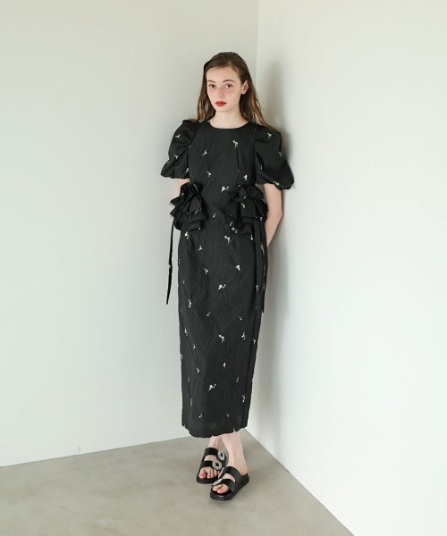 ANDRESD】blossom frill dress 結婚式 パーティードレス オケージョン