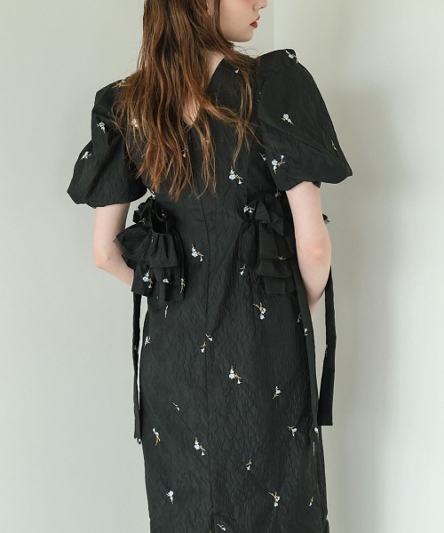 DONOBAN（ドノバン）の「【ANDRESD】blossom frill dress 結婚式 パーティードレス オケージョンドレス お呼ばれ 二次会 成人式 同窓会（ドレス・レディース・ブラック/ネイビー/ベージュ/ライトブルー/ブラウン・M/S/L）」の10枚目の写真