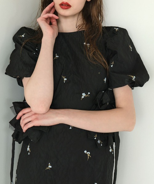 DONOBAN（ドノバン）の「【ANDRESD】blossom frill dress 結婚式 パーティードレス オケージョンドレス お呼ばれ 二次会 成人式 同窓会（ドレス・レディース・ブラック/ネイビー/ベージュ/ライトブルー/ブラウン・M/S/L）」の13枚目の写真