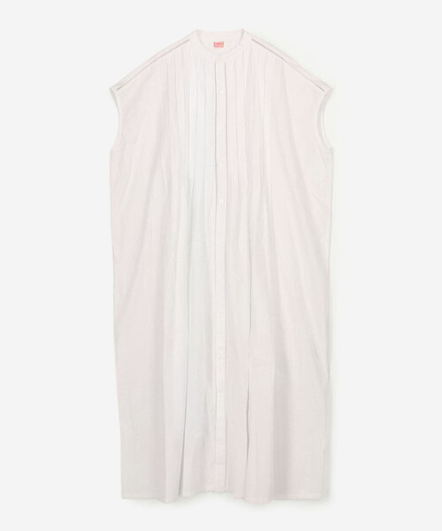 Bshop(ビショップ)の「INDIA INDUSTRY | コットンポプリン ピンタックシャツワンピース WOMEN(ワンピース・レディース・ピンク系その他/ブラック/オフホワイト・1)」の2枚目の写真