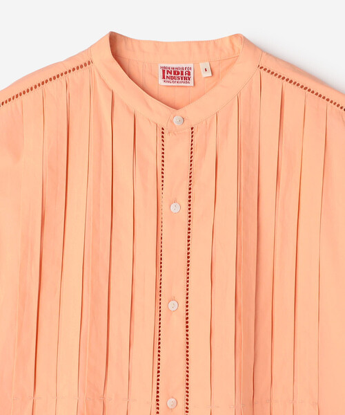 Bshop(ビショップ)の「INDIA INDUSTRY | コットンポプリン ピンタックシャツワンピース WOMEN(ワンピース・レディース・ピンク系その他・1)」の6枚目の写真