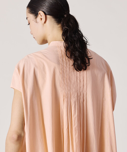 Bshop(ビショップ)の「INDIA INDUSTRY | コットンポプリン ピンタックシャツワンピース WOMEN(ワンピース・レディース・ピンク系その他・1)」の3枚目の写真
