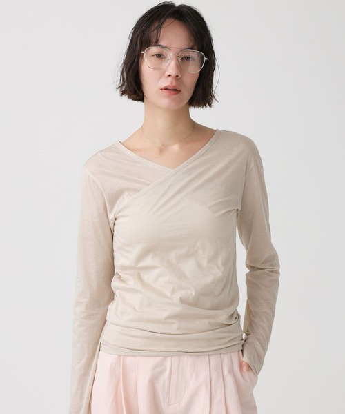 セール】【onit】＜別注カラー有り＞カシュクールトップス（Tシャツ