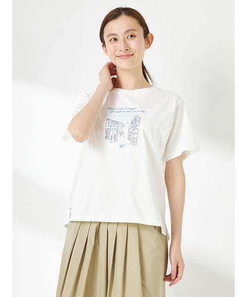 McGREGOR(マックレガー)の「モチーフTシャツ(Tシャツ/カットソー・レディース・サンドベージュ/ホワイト/ブルー・L/M)」の1枚目の写真