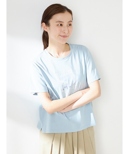 McGREGOR(マックレガー)の「モチーフTシャツ(Tシャツ/カットソー・レディース・サンドベージュ/ホワイト/ブルー・L/M)」の4枚目の写真