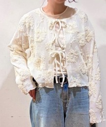 BACK NUMBER | BACK NUMBER(バックナンバー)シアー刺繍カーディガン(カーディガン/ボレロ)