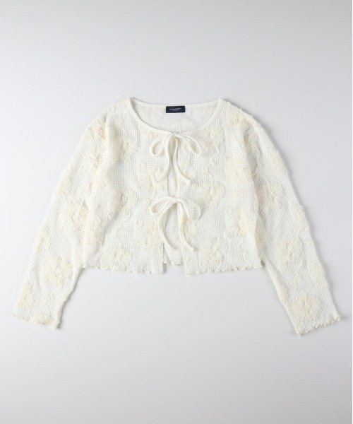 BACK NUMBER（バックナンバー）の「BACK NUMBER(バックナンバー)シアー刺繍カーディガン（カーディガン/ボレロ・レディース・キナリ/ブラック・L/M）」の15枚目の写真