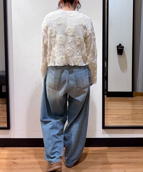 BACK NUMBER（バックナンバー）の「BACK NUMBER(バックナンバー)シアー刺繍カーディガン（カーディガン/ボレロ・レディース・キナリ/ブラック・L/M）」の20枚目の写真