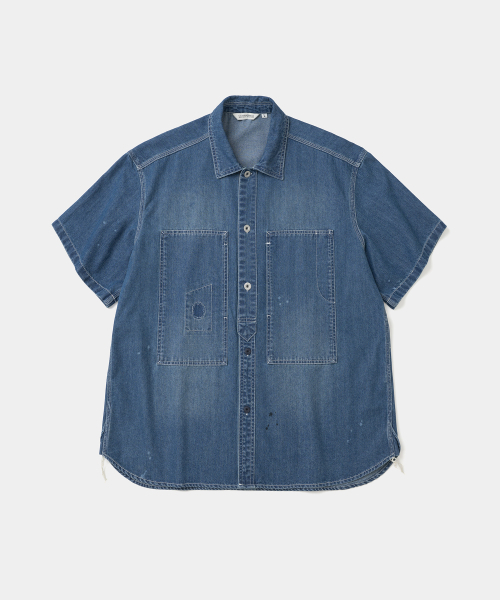 UNIFORM BRIDGE(ユニフォームブリッジ)の「pocket denim s/s shirt 6.5oz indigo blue(シャツ/ブラウス・メンズ・その他・SMALL/MEDIUM/LARGE/X-LARGE)」の1枚目の写真