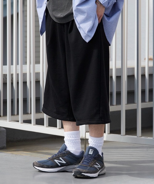 ROOPTOKYO(ループトウキョウ)の「タック入りスウェットショーツ ルーズ ハーフパンツ ショートパンツ 2026年 夏 夏服(スウェットパンツ・メンズ・ブラック/グレー・M/L)」の12枚目の写真