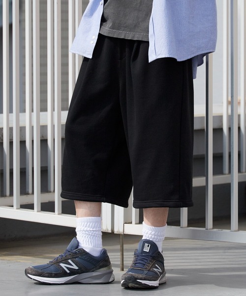 ROOPTOKYO(ループトウキョウ)の「タック入りスウェットショーツ ルーズ ハーフパンツ ショートパンツ 2026年 夏 夏服(スウェットパンツ・メンズ・ブラック/グレー・M/L)」の14枚目の写真