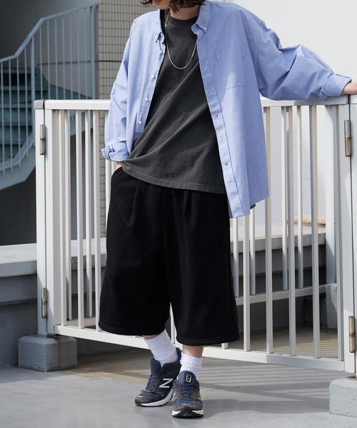 ROOPTOKYO(ループトウキョウ)の「タック入りスウェットショーツ ルーズ ハーフパンツ ショートパンツ 2026年 夏 夏服(スウェットパンツ・メンズ・ブラック/グレー・M/L)」の16枚目の写真