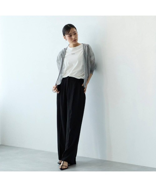 COMMON+HAUS(コモンハウス)の「タックワイドレッグパンツ(スラックス・レディース・ブラウン/オリーブ/ブラック・S/M/L)」の7枚目の写真