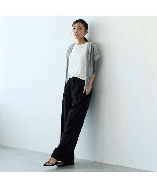 COMMON+HAUS(コモンハウス)の「タックワイドレッグパンツ(スラックス・レディース・ブラウン/オリーブ/ブラック・S/M/L)」の8枚目の写真