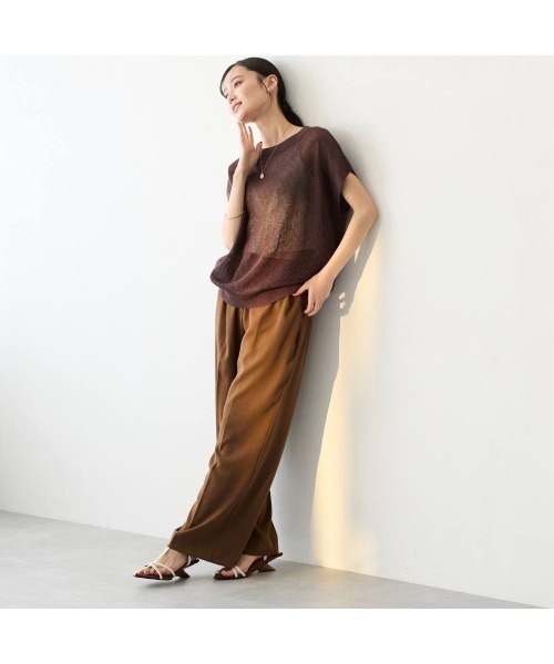 COMMON+HAUS(コモンハウス)の「タックワイドレッグパンツ(スラックス・レディース・ブラウン/オリーブ/ブラック・S/M/L)」の10枚目の写真