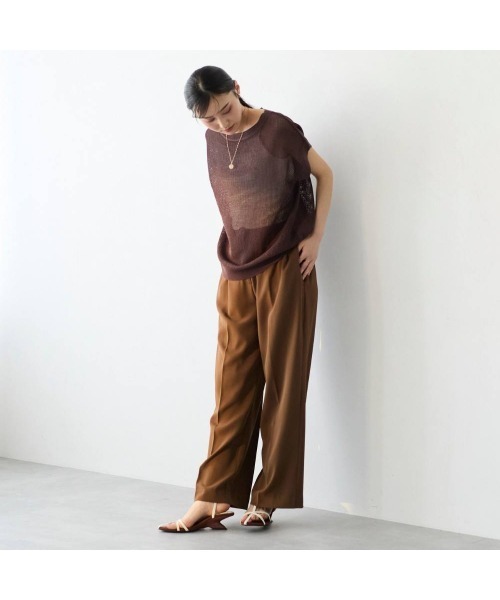COMMON+HAUS(コモンハウス)の「タックワイドレッグパンツ(スラックス・レディース・ブラウン/オリーブ/ブラック・S/M/L)」の11枚目の写真
