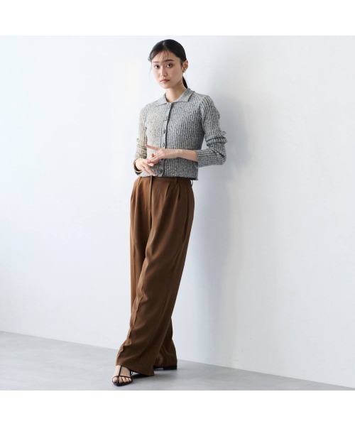 COMMON+HAUS(コモンハウス)の「タックワイドレッグパンツ(スラックス・レディース・ブラウン/オリーブ/ブラック・S/M/L)」の12枚目の写真