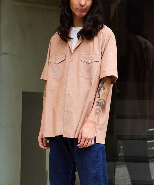 ERRICO FORMICOLA(エッリコフォルミコラ)の「【Errico Formicola】OC SHIRT(シャツ/ブラウス・メンズ・ベージュ/ネイビー・L/M/S)」の1枚目の写真