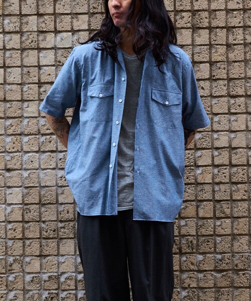 ERRICO FORMICOLA(エッリコフォルミコラ)の「【Errico Formicola】OC SHIRT(シャツ/ブラウス・メンズ・ベージュ/ネイビー・L/M/S)」の2枚目の写真