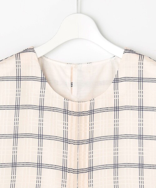 J.PRESS(ジェイプレス)の「【WEB限定】シアーチェック ノースリーブ カットソー(Tシャツ/カットソー・レディース・ブラック系/ホワイト系/ホワイト系3・T15/T13)」の15枚目の写真