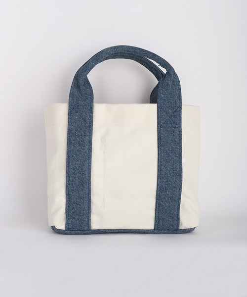 BEVERLY HILLS POLO CLUB(ビバリーヒルズポロクラブ)の「BEVERLY HILLS POLO CLUB / ビバリーヒルズポロクラブ キャンバス ミニトートバッグ 刺繍ロゴ マチあり ランチトート サブバッグ 仕切り付き コットンバッグ(トートバッグ・メンズ・ベージュ/ブラック/ホワイト×ブラウン/ホワイト×ブルー/ホワイト×ネイビー・FREE)」の18枚目の写真