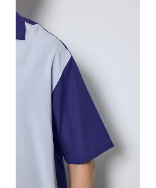 AZUL by moussy（アズールバイマウジー）の「ツートーン切替開襟半袖シャツ（シャツ/ブラウス・メンズ・ブラック系その他/イエロー系その他/ピンク系その他/ブルー系その他3・SMALL/MEDIUM/LARGE）」の22枚目の写真