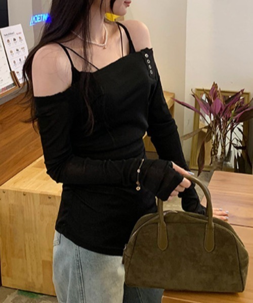 Vipoa(ヴィポア)の「セミシアーワンショルダートップス(Tシャツ/カットソー・レディース・ベージュ/ブラック/ホワイト・FREE)」の20枚目の写真