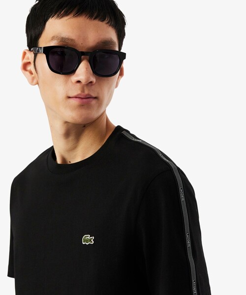 LACOSTE（ラコステ）の「【EC限定】ショルダーラインテーピング 半袖Tシャツ（Tシャツ/カットソー・メンズ・ネイビー/ブラック・6/4/5/2/3）」の4枚目の写真