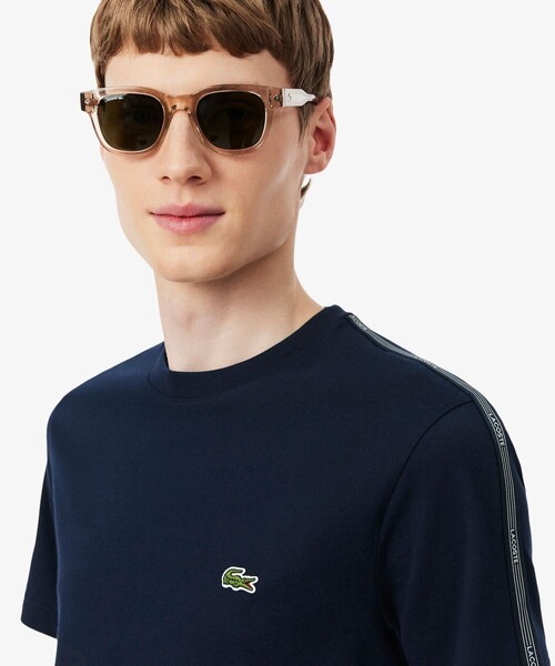 LACOSTE（ラコステ）の「【EC限定】ショルダーラインテーピング 半袖Tシャツ（Tシャツ/カットソー・メンズ・ネイビー/ブラック・6/4/5/2/3）」の11枚目の写真
