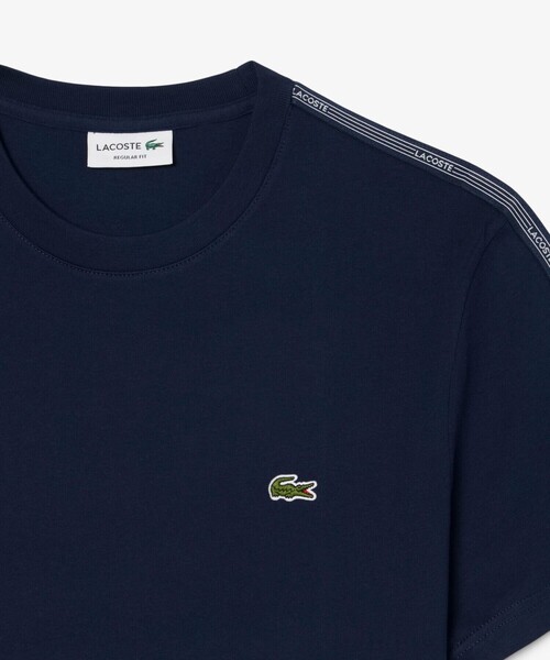 LACOSTE（ラコステ）の「【EC限定】ショルダーラインテーピング 半袖Tシャツ（Tシャツ/カットソー・メンズ・ネイビー/ブラック・6/4/5/2/3）」の14枚目の写真