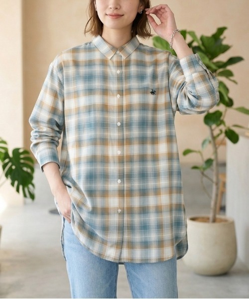 BEVERLY HILLS POLO CLUB(ビバリーヒルズポロクラブ)の「【BEVERLY HILLS POLO CLUB/ビバリーヒルズポロクラブ】ルーズシルエットベーシックシャツ(シャツ/ブラウス・レディース・ブルー系その他/ブラック系その他/オフホワイト/パープル系その他・LARGE/MEDIUM)」の20枚目の写真