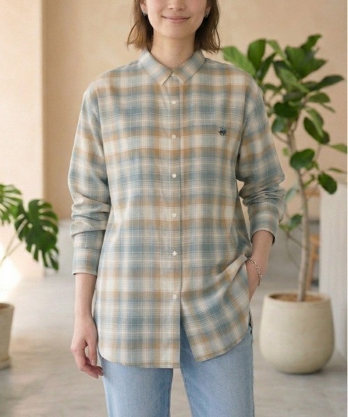BEVERLY HILLS POLO CLUB(ビバリーヒルズポロクラブ)の「【BEVERLY HILLS POLO CLUB/ビバリーヒルズポロクラブ】ルーズシルエットベーシックシャツ(シャツ/ブラウス・レディース・ブルー系その他/ブラック系その他/オフホワイト/パープル系その他・LARGE/MEDIUM)」の21枚目の写真