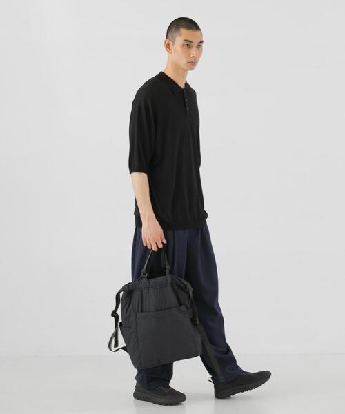 EKAL（エカル）の「ニットポロプルオーバー（ニット/セーター・メンズ・ブラック/グレー・LARGE/MEDIUM）」の6枚目の写真