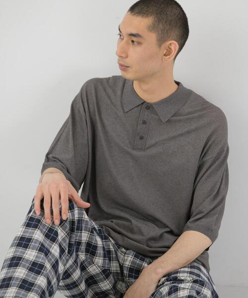 EKAL（エカル）の「ニットポロプルオーバー（ニット/セーター・メンズ・ブラック/グレー・LARGE/MEDIUM）」の19枚目の写真