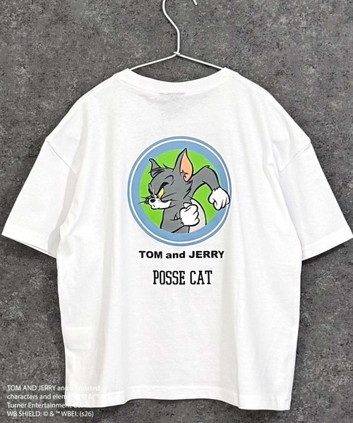 Tom&Jerry(トムアンドジェリー)の「【TOM&JERRY/トム&ジェリー】オーバーサイズ プリント Tシャツ(Tシャツ/カットソー・キッズ・ダークグリーン/ブラック系その他/ブルー系その他/ホワイト系その他3/杢グレー/グレー系その他/チャコール/グリーン系その他/ホワイト系その他2/ホワイト系その他/オレンジ/ブラック/モカ/オフホワイト/ネイビー/ベージュ・160cm/150cm/140cm/130cm/120cm/110cm)」の2枚目の写真