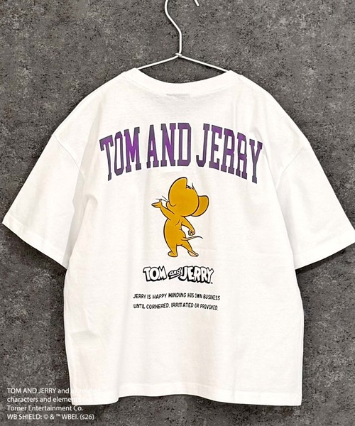 Tom&Jerry(トムアンドジェリー)の「【TOM&JERRY/トム&ジェリー】オーバーサイズ プリント Tシャツ(Tシャツ/カットソー・キッズ・ダークグリーン/ブラック系その他/ブルー系その他/ホワイト系その他3/杢グレー/グレー系その他/チャコール/グリーン系その他/ホワイト系その他2/ホワイト系その他/オレンジ/ブラック/モカ/オフホワイト/ネイビー/ベージュ・160cm/150cm/140cm/130cm/120cm/110cm)」の3枚目の写真