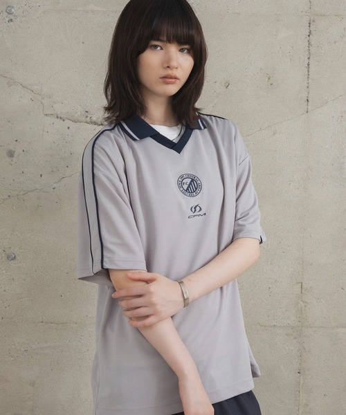 Confirm（コンファーム）の「フロントプリント サイドライン ユニフォーム半袖Tシャツ メンズ レディース（Tシャツ/カットソー・メンズ・ブラック/チャコールグレー/グレー/ホワイト・L/M）」の4枚目の写真