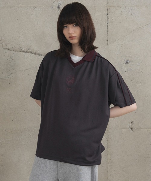 Confirm（コンファーム）の「フロントプリント サイドライン ユニフォーム半袖Tシャツ メンズ レディース（Tシャツ/カットソー・メンズ・ブラック/チャコールグレー/グレー/ホワイト・L/M）」の3枚目の写真